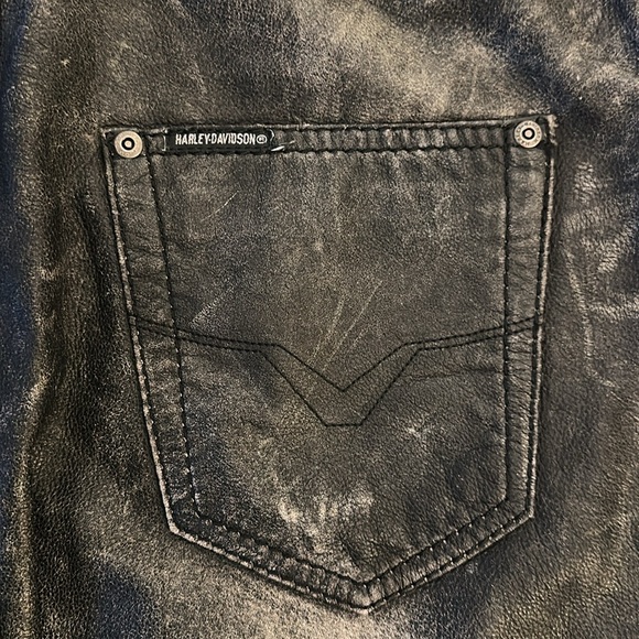 HARLEY-DAVIDSON | Distressed Leather Pants | 34 - Picture 8 of 8
